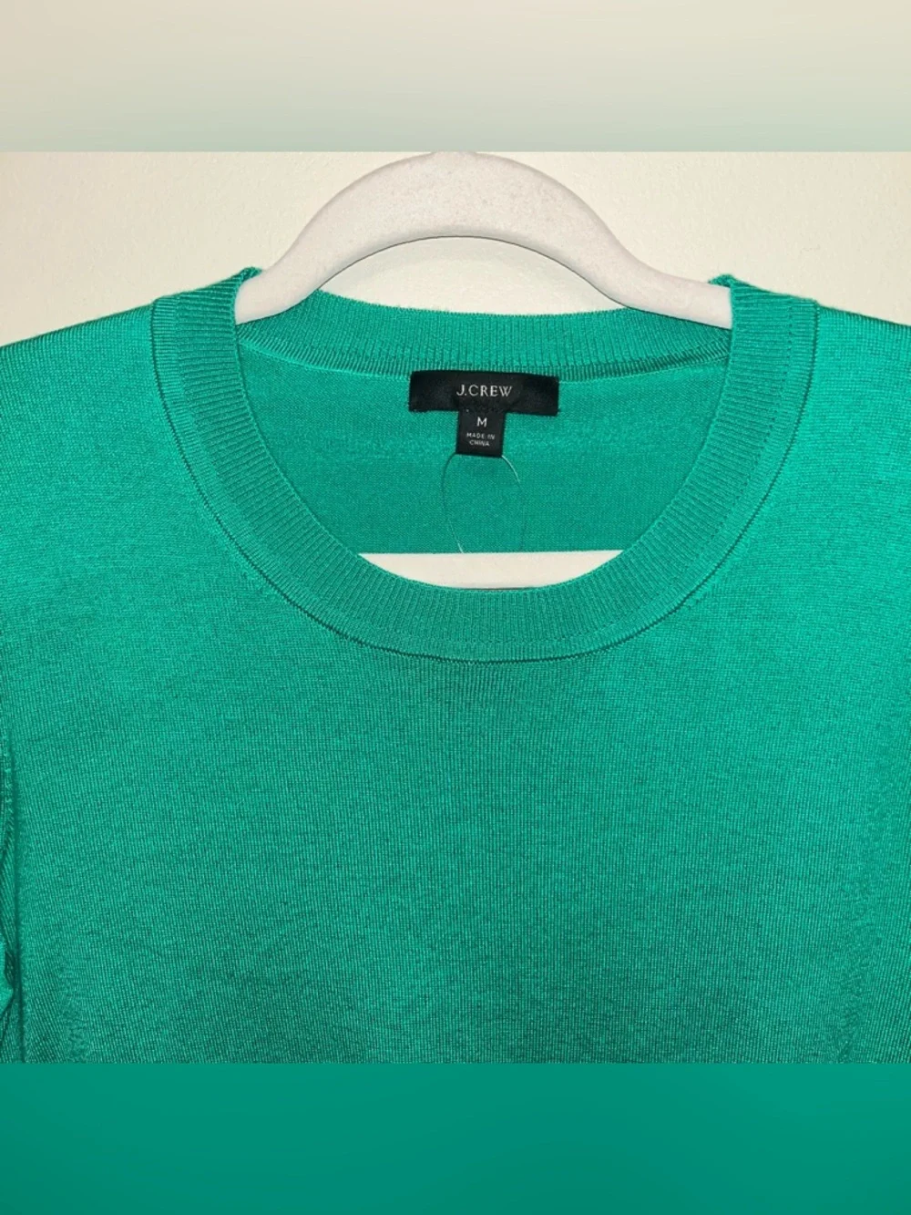 J. Crew Teal Green Crewneck Short Sleeve Sweater